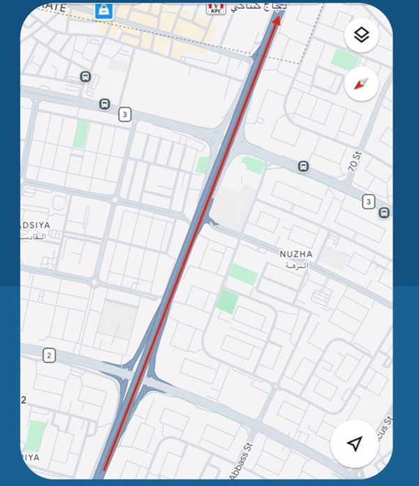 إغلاق 3 حارات مقابل النزهة بداية من الدائري الثاني وحتى بعد الدائري الثالث لمدة 25 يوماً