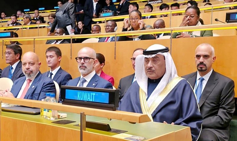 ممثل صاحب السمو سمو ولي العهد يترأس وفد الكويت بالجلسة الافتتاحية للجمعية العامة للأمم المتحدة في نيويورك
