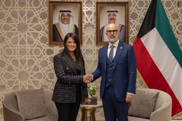  وزير الخارجية الشيخ جراح الجابر خلال استقبال وكيل الأمين العام للأمم المتحدة والأمين التنفيذي للجنة الأمم المتحدة الاقتصادية والاجتماعية لغربي آسيا «الإسكوا» د.رانيا المشاط