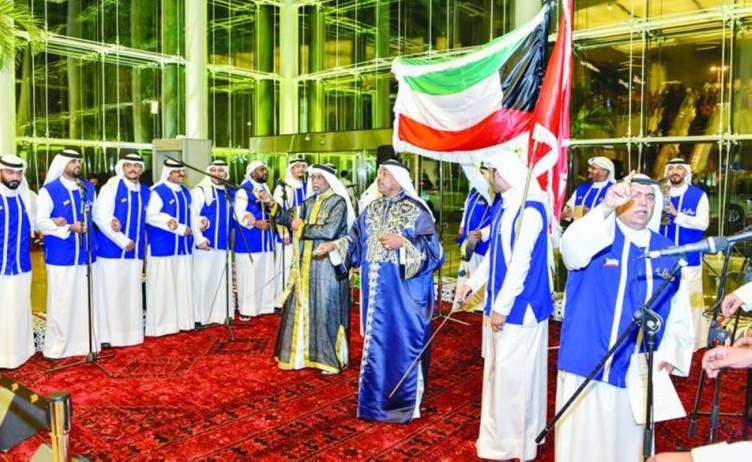 الجهراء الشعبية تحتفي باليوم الوطني السعودي