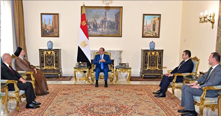الرئيس عبدالفتاح السيسي مستقبلا رئيس تيار الحكمة العراقي عمار الحكيم