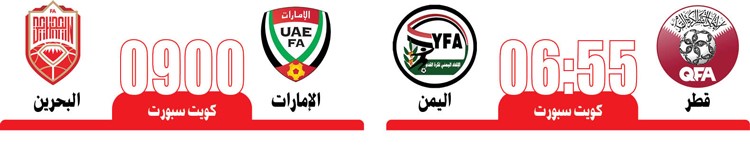 الإمارات وقطر تسعيان لحسم التأهل من بوابة البحرين واليمن