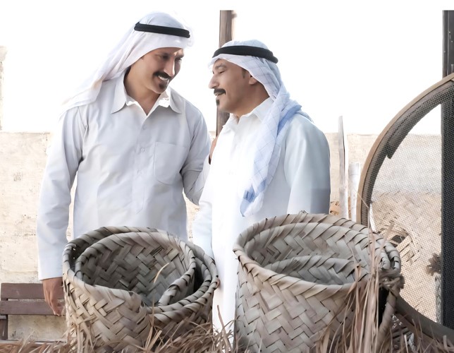 محمد الصيرفي وعبدالله الطليحي في لوكيشن التصوير