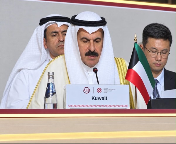وزير المالية د.يعقوب الرفاعي خلال مشاركته في الاجتماع