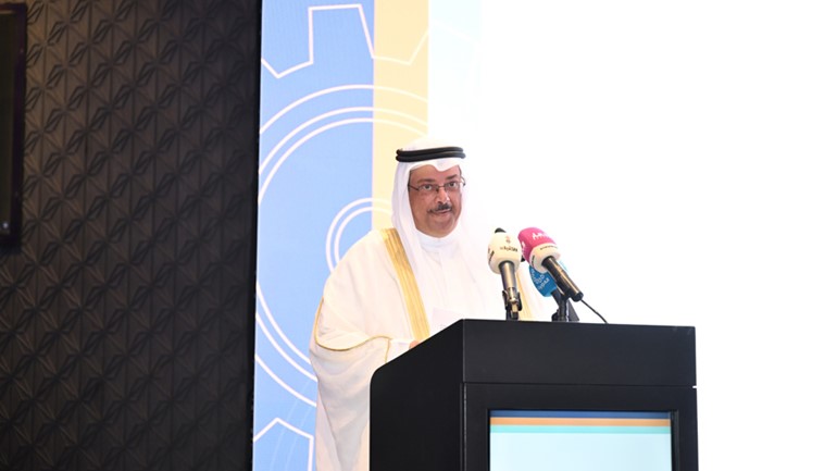 مدير عام الهيئة العامة للصناعة بالتكليف شملان الجحيدلي
 ملقيا كلمته