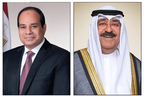 صاحب السمو الأمير الشيخ مشعل الأحمد والرئيس المصري عبد الفتاح السيسي 