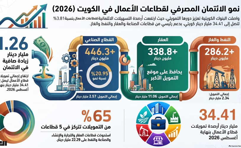 البنوك تضخ 1 26 مليار دينار في شرايين الاقتصاد الكويتي