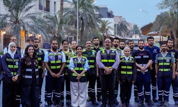 وزيرة الأشغال العامة د.نورة المشعان لدى تفقد أعمال مشروع تحسين البنية التحتية بمنطقة قرطبة