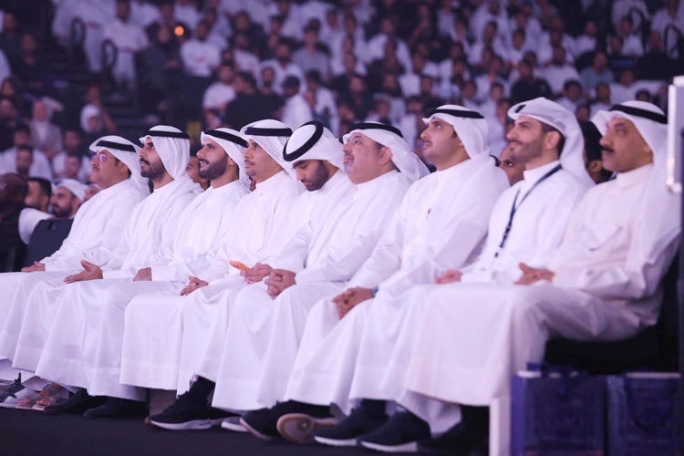 وزير الشباب والرياضة د. طارق الجلاهمة وجانب من الحضور في الفعالية