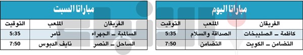 «الأبيض» لتجاوز التضامن.. وكاظمة يلتقي الصليبخات