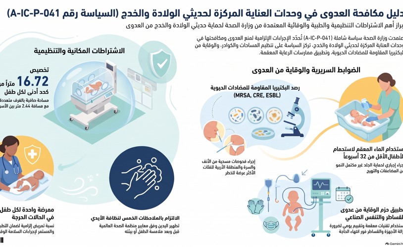 سياسة شاملة لمنع العدوى في العناية المركزة لحديثي الولادة والخدج