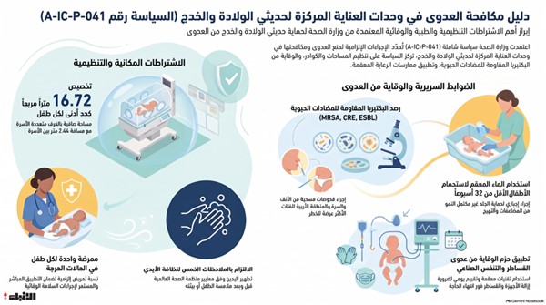 سياسة شاملة لمنع العدوى في «العناية المركزة» لحديثي الولادة والخدج